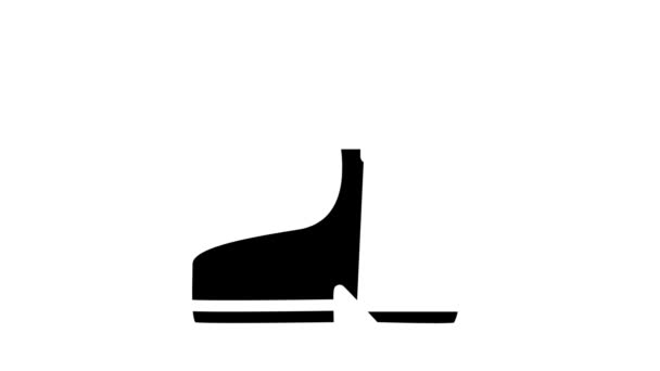 Otoño zapato glifo icono animación — Vídeo de stock