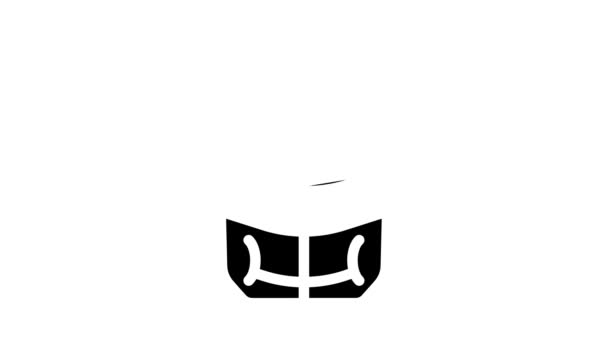 Vest kleding glyph pictogram animatie — Stockvideo