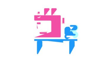 Daktilo ve kumaş rengi canlandırmalı tablo