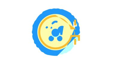 Nakış nakışlı halka renk ikonu animasyonunda nakışçı çiçek