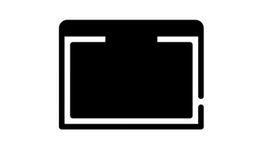 Nükleer atık su depolama siyah simge canlandırması