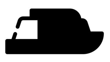 Nükleer güç gemisi siyah simge canlandırması