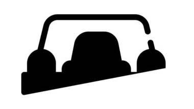 kırmızı düğme siyah simge canlandırması