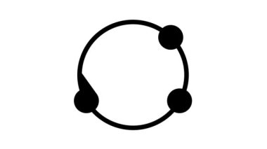 Nükleer çekirdek siyah simge canlandırması