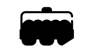 yumurta paketi siyah simge canlandırması