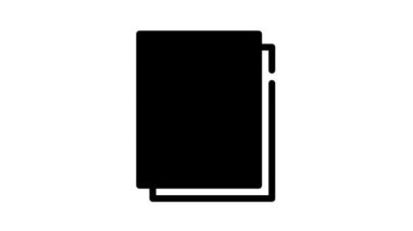 Dikiş deseni siyah simge canlandırması