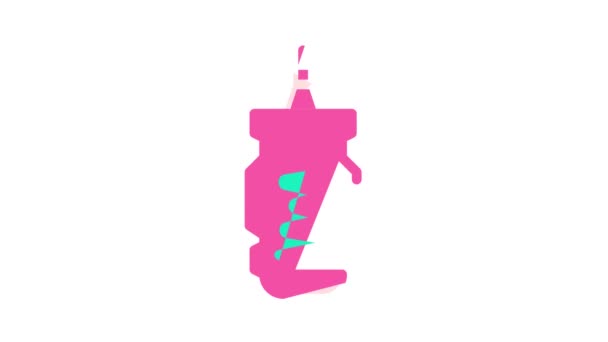 Gaszentrifuge zur Urananreicherung Animation mit farbigem Symbol — Stockvideo