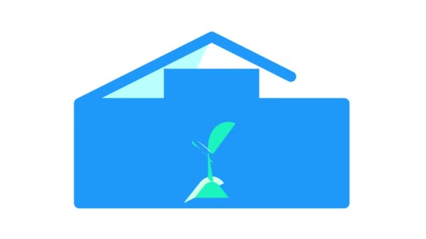 农场温室色彩图标动画 — 图库视频影像