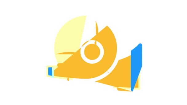 Animazione icona a colori tromba vichinga — Video Stock