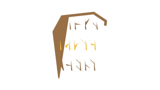 Runestone kő szín ikon animáció — Stock videók