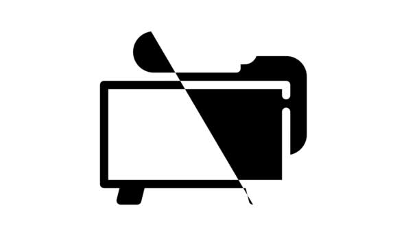 Geiger licznik czarny ikona animacja — Wideo stockowe