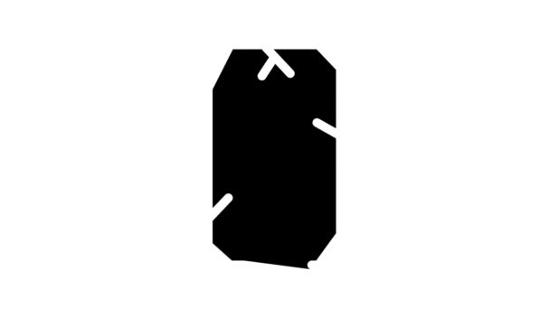 Rune divinazione animazione icona nera — Video Stock