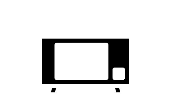 Geiger licznik animacja ikona glif — Wideo stockowe