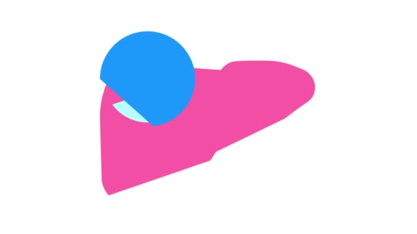 Animación icono de color cáncer de hígado — Vídeo de stock
