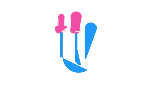 Tapones para los oídos herramienta color icono animación — Vídeo de stock