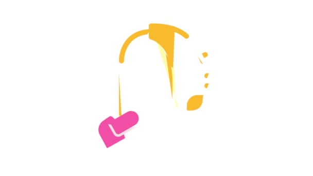 Анимация иконки для слуховых аппаратов — стоковое видео