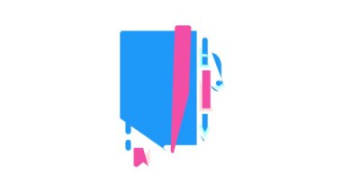 dizüstü bilgisayar ve kalem rengi canlandırması