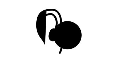 Sağırlık hastalığı siyah simge canlandırması