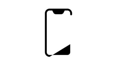 Telefon ekranındaki işitme cihazı siyah simge canlandırmasıName