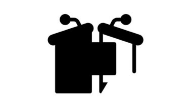 siyah simge animasyonu tribünleri tartışır