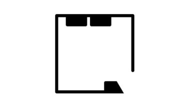 Domino oyunu siyah simge canlandırması