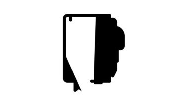 dizüstü bilgisayar ve kalem simgesi canlandırması