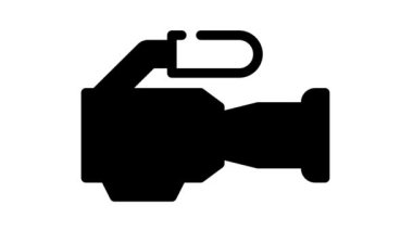 video kamera siyah simge canlandırması