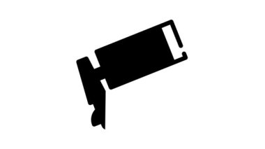 uydu ekipmanları siyah simge canlandırması