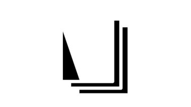 oy pusulaları kağıt listeleri glyph simge canlandırması