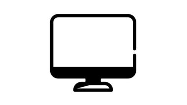 çalışma kodu bilgisayar ekranı siyah simge canlandırması