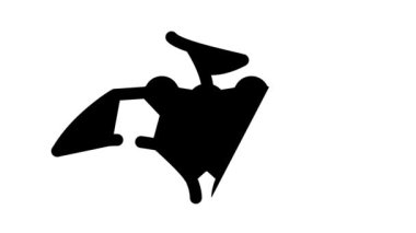 pterodactyl dinozor siyah simge animasyonu