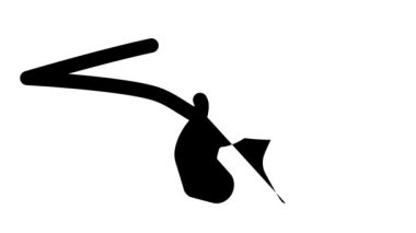 lambeosaurus dinozor siyah simge animasyonu