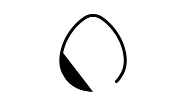 Yumurta dinazoru siyah simge animasyonu