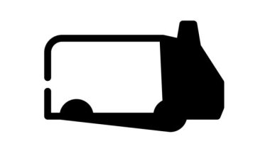 ambülans siyah simge canlandırması