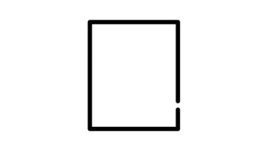 hap paketi siyah simge canlandırması