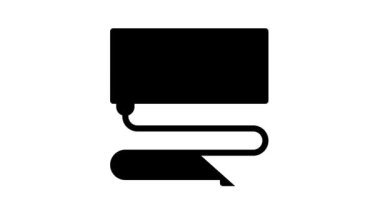 endoskop aracı siyah simge canlandırması