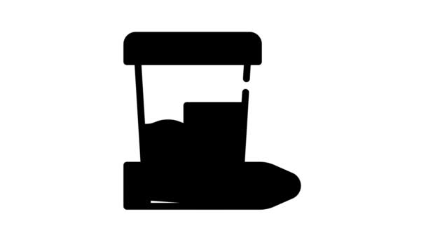 Pakiety analityczne animacja czarnej ikony — Wideo stockowe