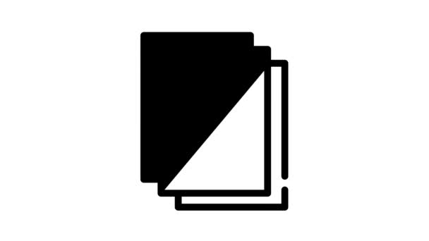 Papeletas de votación listas de animación icono negro — Vídeos de Stock