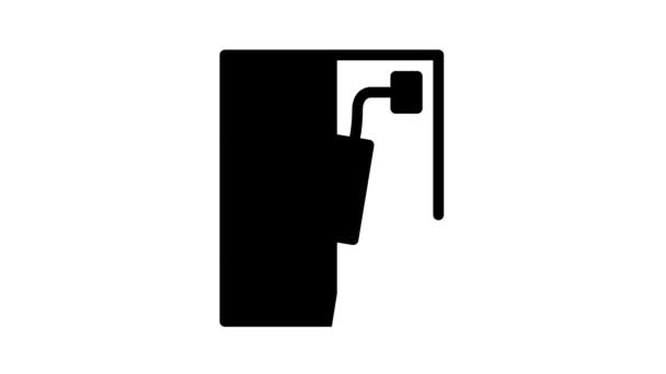 Selo na caixa com votos animação ícone preto — Vídeo de Stock