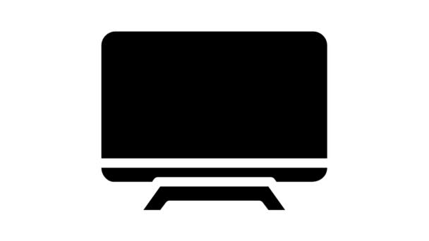 Sport nieuws glyph pictogram animatie — Stockvideo
