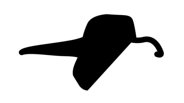 Spinosaurus dinosaur black icon animation — Stock Video