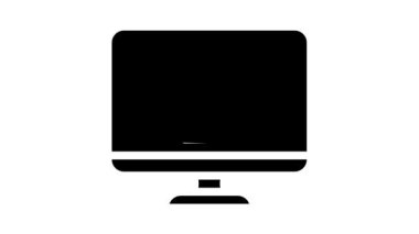 Çalışan kod bilgisayar ekranı simge canlandırması