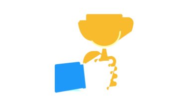 Kazanan kupa renk canlandırması