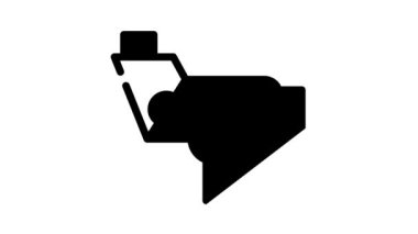 colposcope aracı siyah simge canlandırması