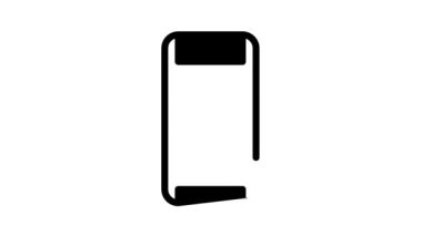 Sosyal ağlar akıllı telefon siyah simge canlandırması