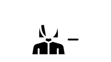 programcı kadın görev simgesi canlandırması