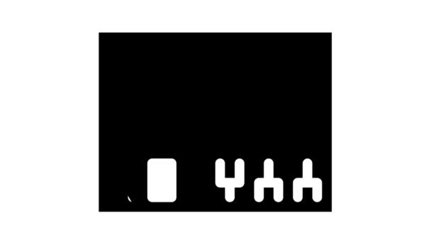 Afstandsbediening glyph pictogram animatie — Stockvideo