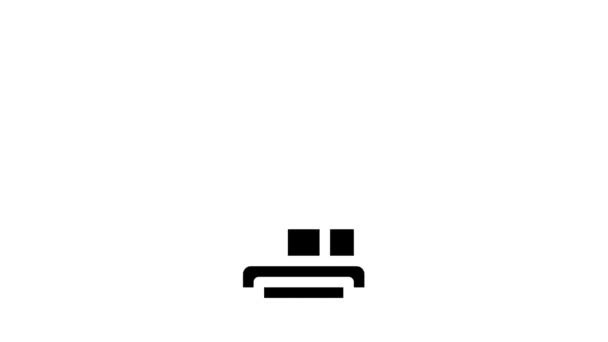 Εργαλείο ανθρωπομετρίας glyph icon animation — Αρχείο Βίντεο