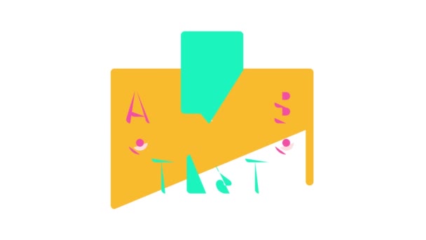 A-b prueba de animación icono de color — Vídeo de stock