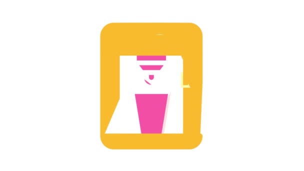 Machine à café animation icône couleur — Video